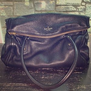 Kate Spade- Black Leather Cobble Hill ‘Leslie’